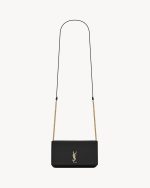 YSL Cassandre Phone Holder in Smooth Leather